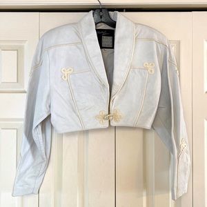 White NorthBeach leather Jacket from the 1980s in very good condition.